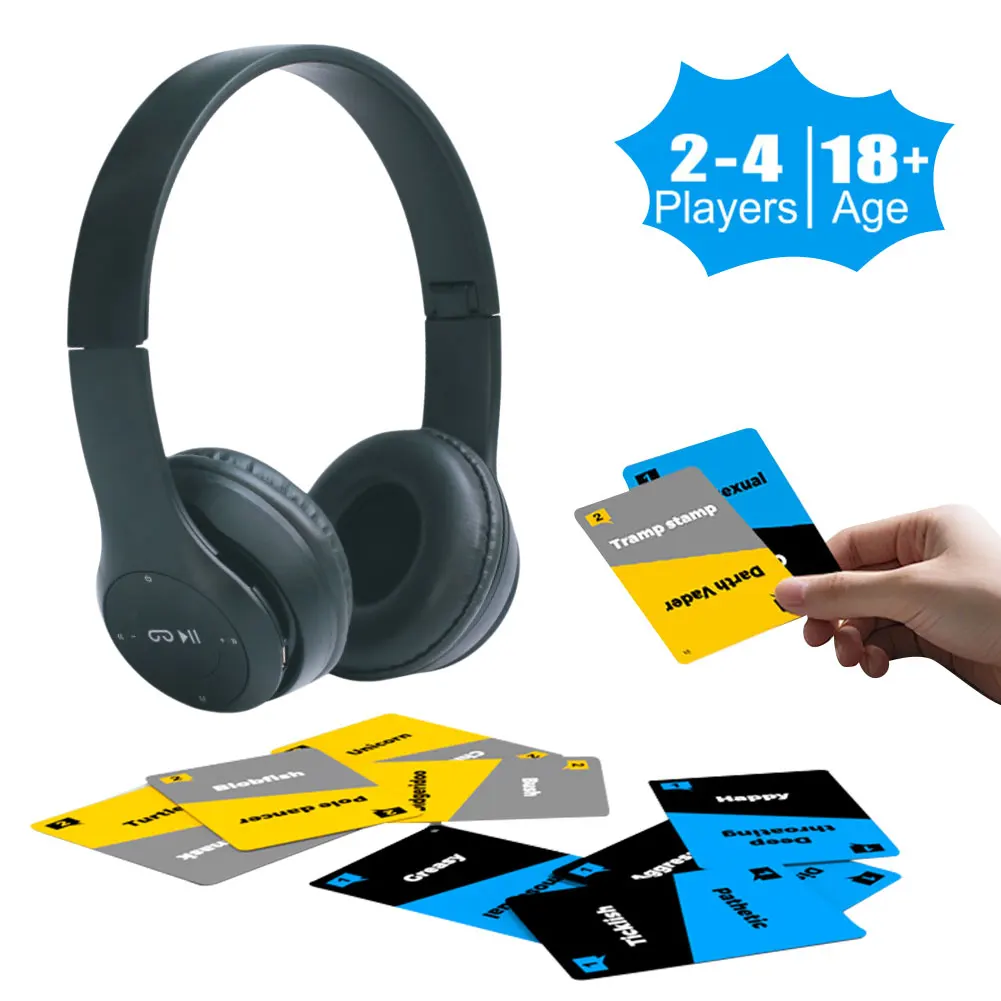 

Uncensored Lip Reading Party Game Card Game Based On The Headphone Challenge for Adults & Friends