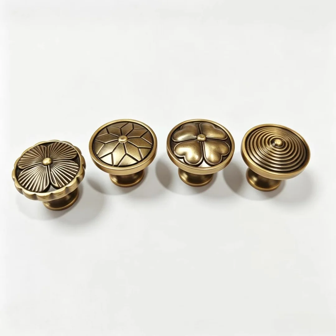 Retro Style Antique Bronze Drawer Shoe Cabinet Dresser Bedside Knob Pull Gold Wardrobe Cupboard Kitchen Cabinet Door Handle