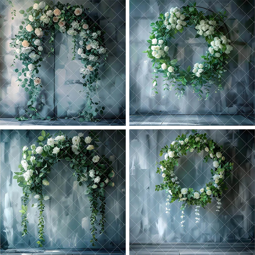 

Mehofond Spring Floral Photography Backdrop Natural Wreath Wall Wedding Maternity Decor Adult Birthday Party Background Photo
