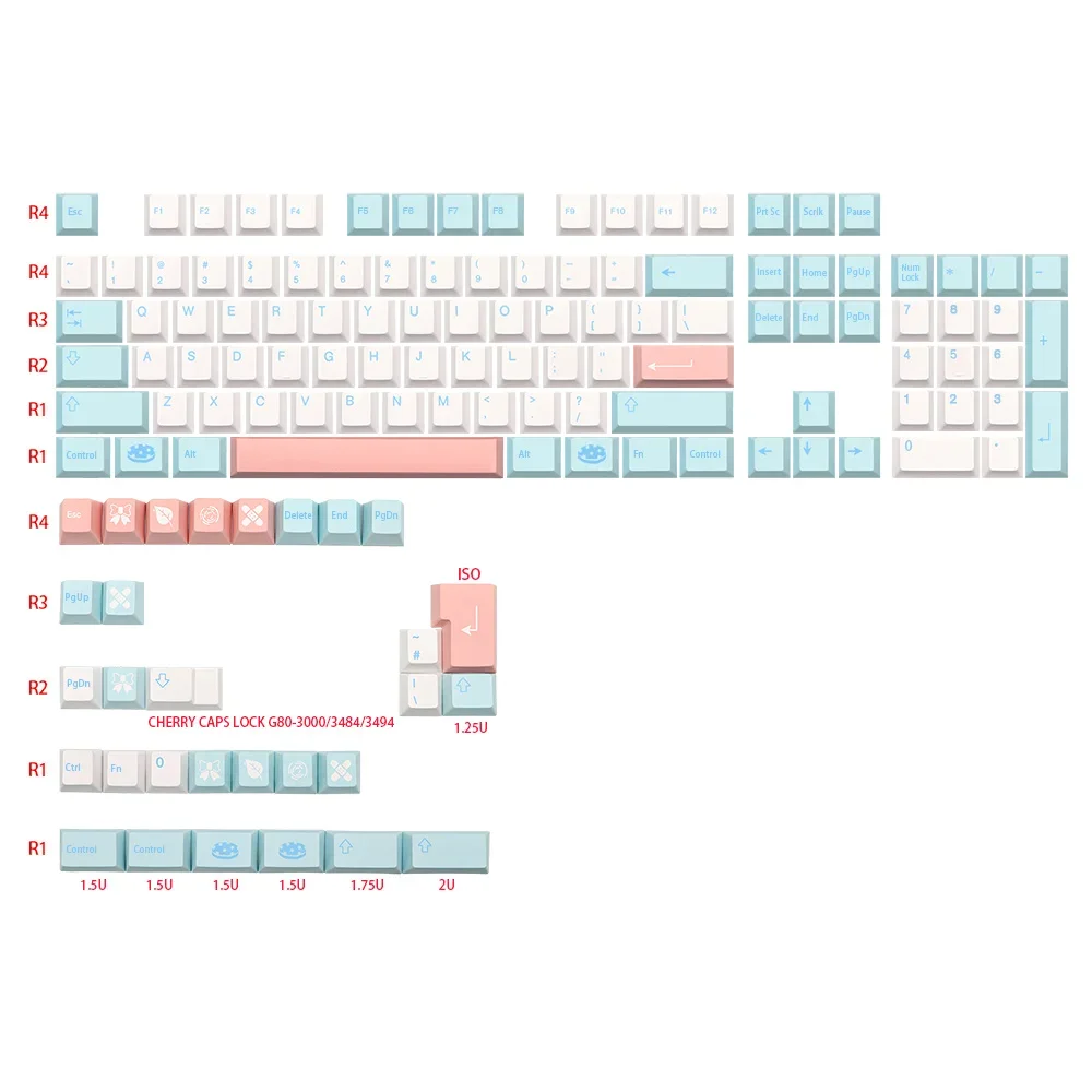 1 Set GMK Noel Dye Subb Keycaps PBT Cherry Profile German French Italian Spain UK ISO Key Caps For TKL GK61 96 GMMK MX Keyboard