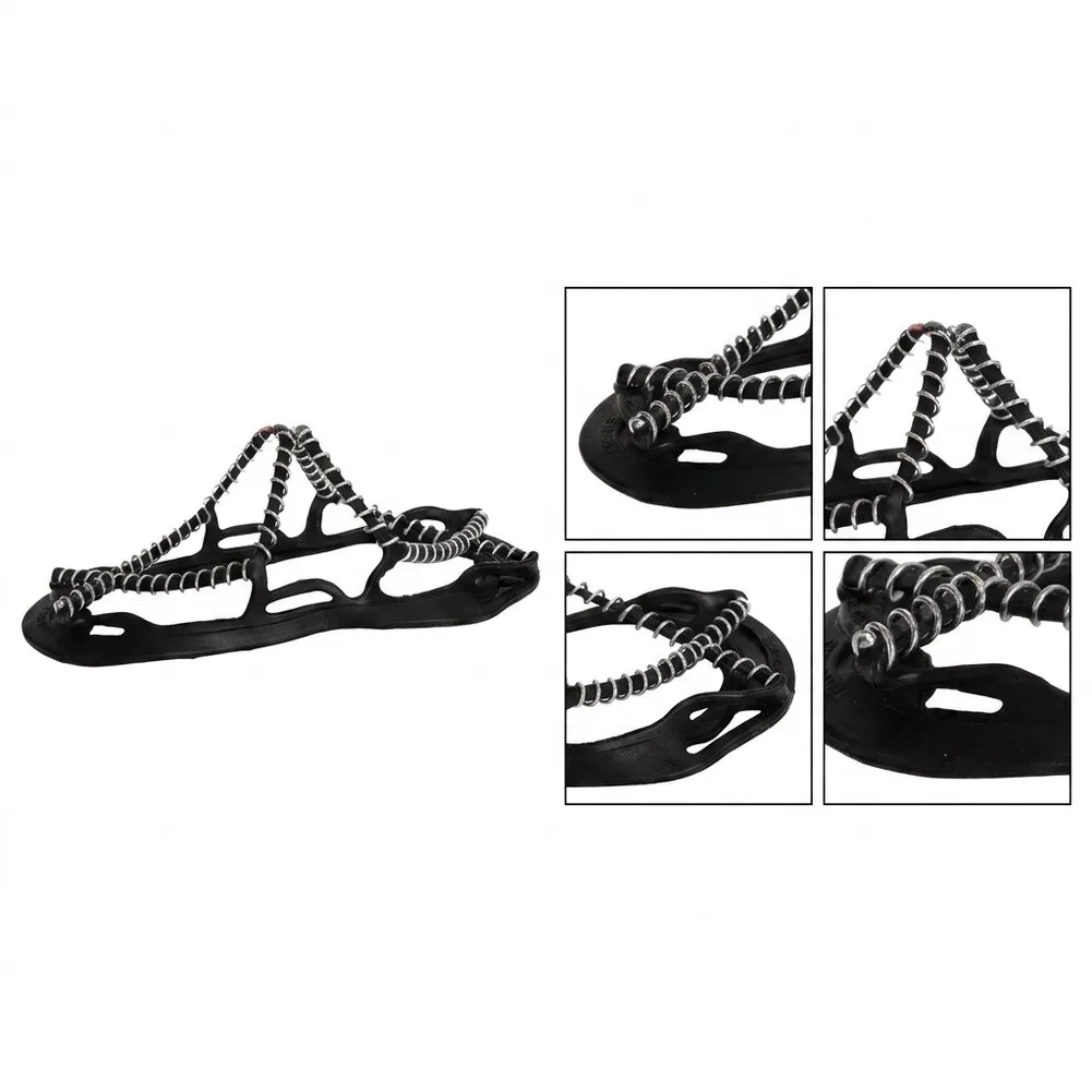 Silicone Shoe Covers with Reinforced Manganese Steel Spring Loops for Snow Ice Traction Outdoor Winter Activities Size 35-44