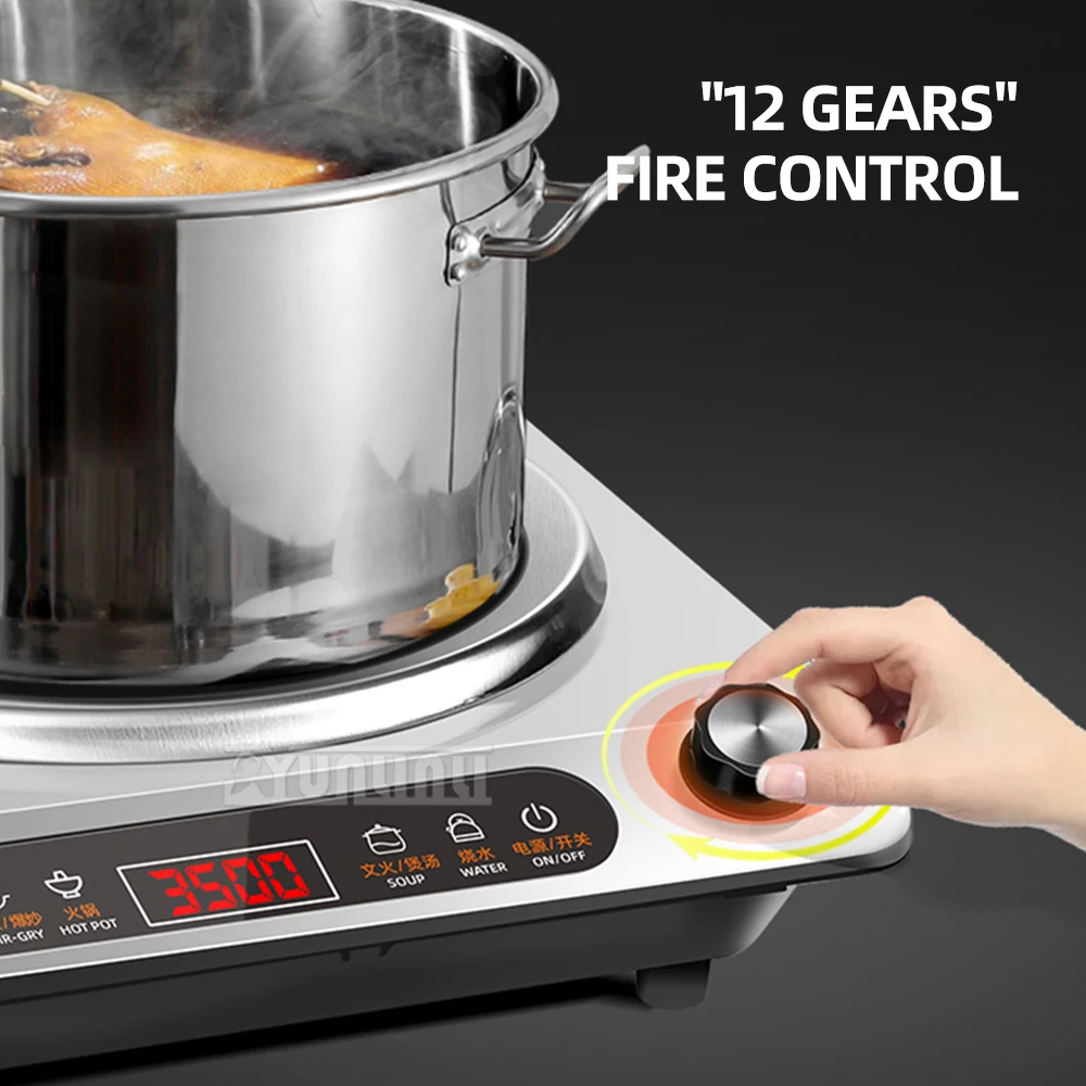 3500W 고출력 인덕션 쿠커 주방 쿡탑 오목형 통합 Estufa Eléctrica Cocinar