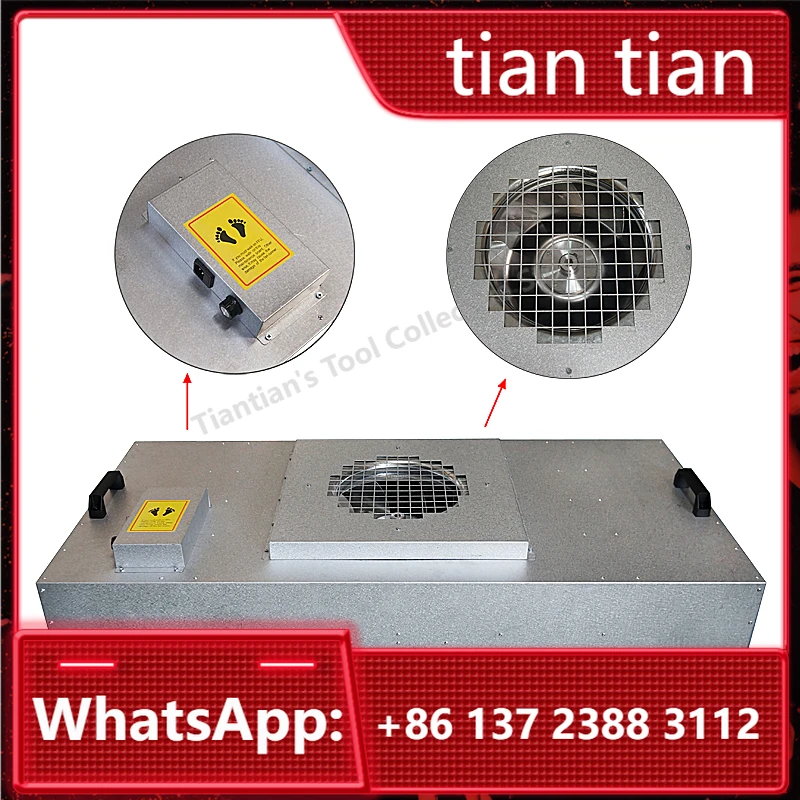 Fan Filter Unit FFU Efficient Air Purifier Filter One Hundred Laminar Flow Hood Clean-Shed 875x575x320mm