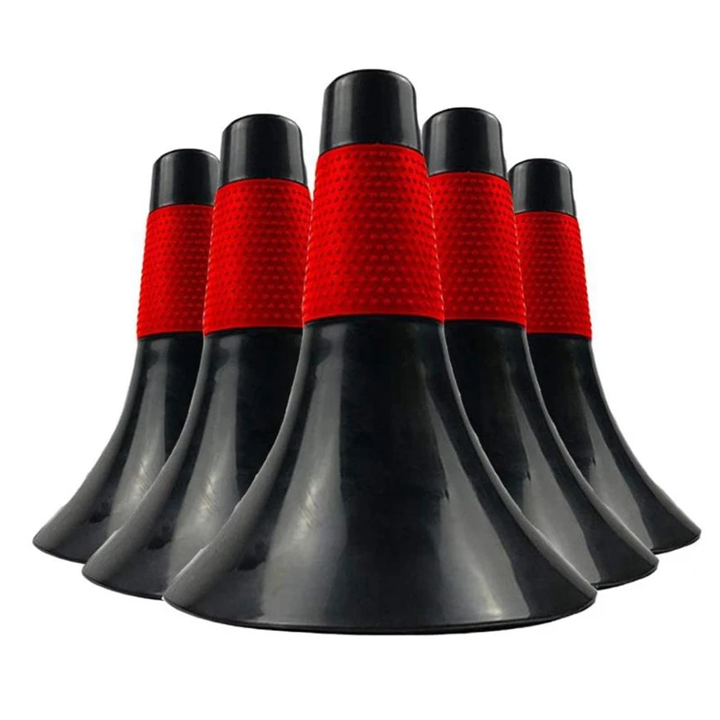 

5 Pack Agility Cones For Training Basketball - Non-Slip Cone Themed Party Decoration - For Soccer Skating Drills