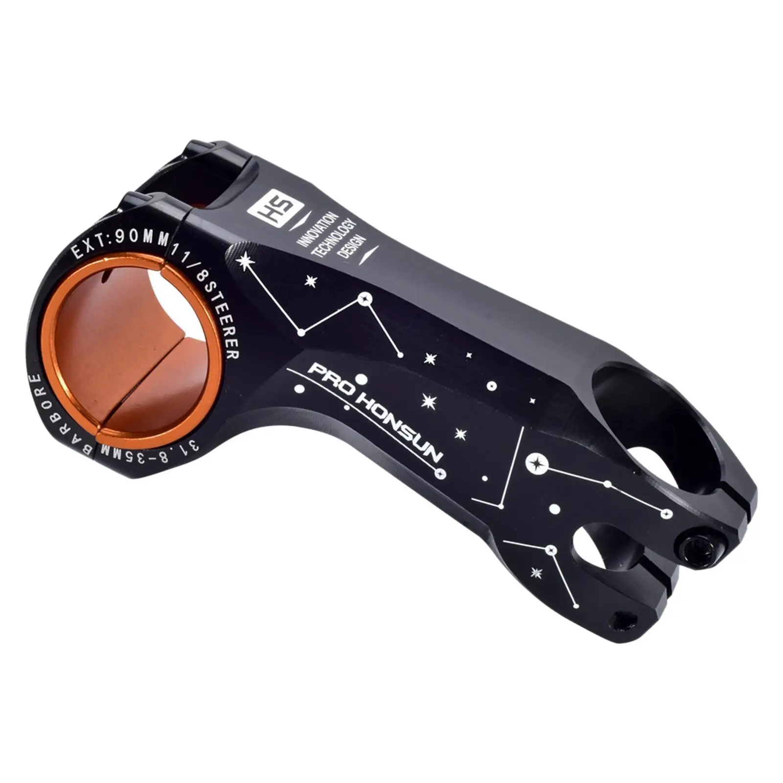

Bike Stem -17 Degree 31.8 90mm Aluminum Lightweight Handlebar Stem for Bicycle BMX MTB Mountain Bike Road Bike