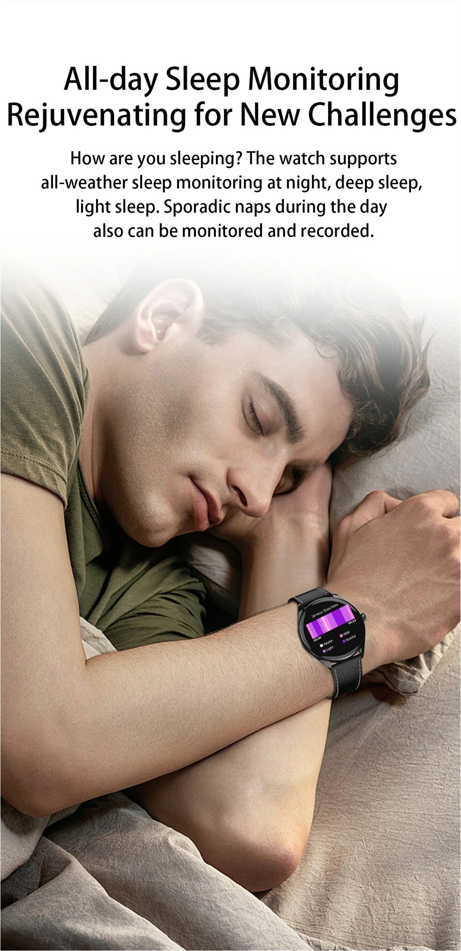 Neue ultradünne Smartwatch für Herren, AMOLED 3D-Bildschirm, immer aktuelles Zifferblatt, Sport, Fitness, wasserdicht, Herzfrequenz, Bluetooth-Anruf, Smartwatches – Detail 21
