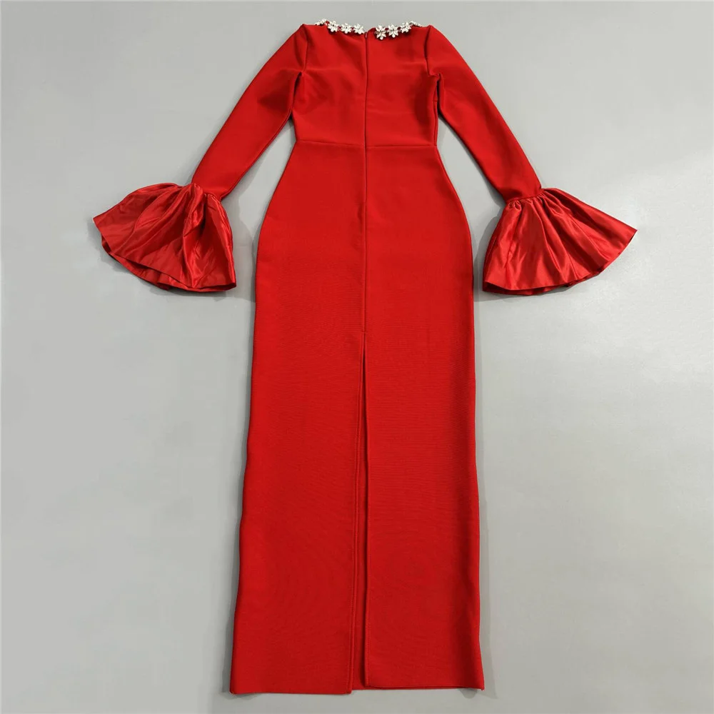 تنورة نسائية شتوية لعام 2025 بأحجار الراين وأكمام مكشكشة، ثوب مسائي، حمالة صدر جديدة عالية الجودة للحفلات Y2K #5