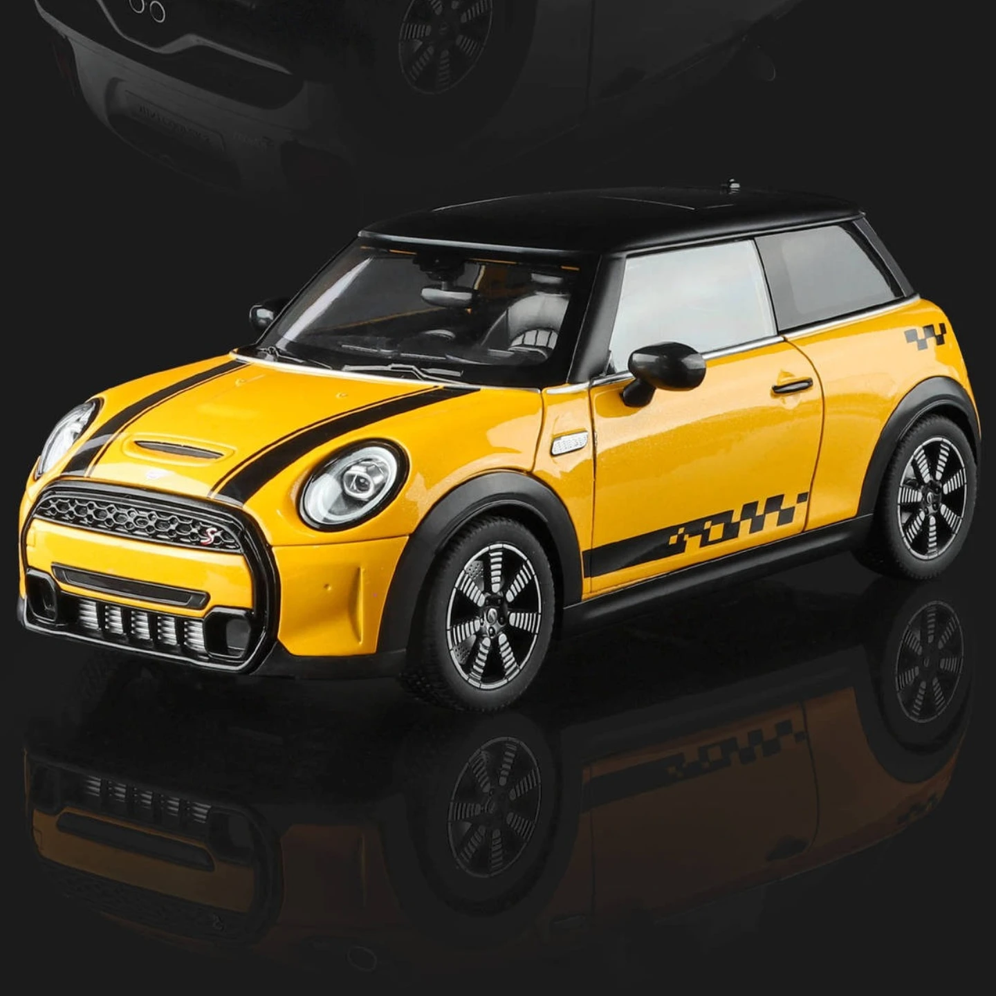 Modellino Auto in Metallo MINI Cooper S 1:18, Veicolo Giocattolo Classico con Funzione di Retrocarica, Regalo per Bambini
