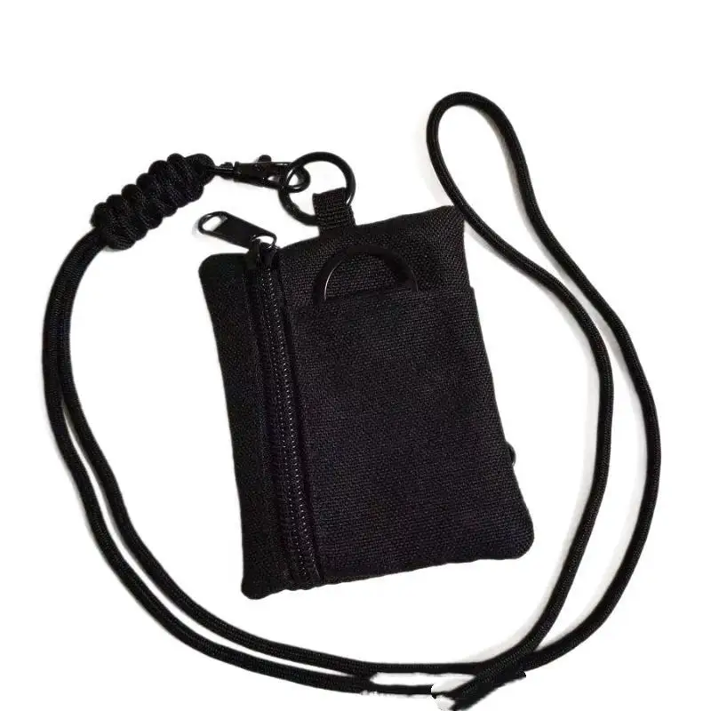 Wasserdichte Leichte Oxford Mini Taktische Tasche mit Karabiner, Reißverschluss, Schlüsselhalter, Münz- und Kartenfach, Outdoor-Wandertasche, Herren-Geldbörse – Detail 5