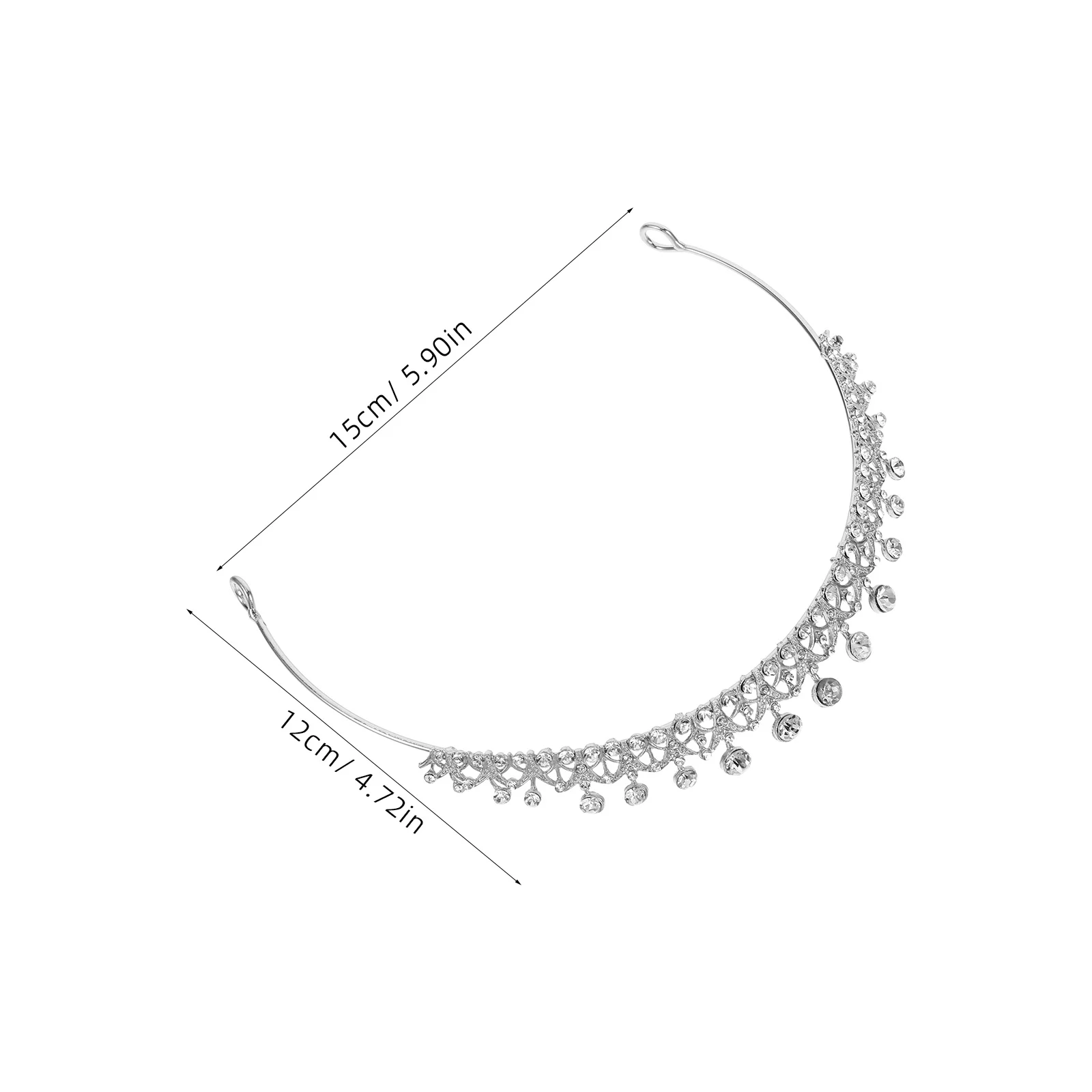 تاج تاج أنيق من حجر الراين للنساء لأعياد الميلاد وحفلات الزفاف وإكسسوارات شعر الزفاف والمناسبات الرسمية وغطاء رأس لوصيفة العروس