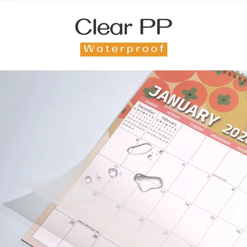 Calendario pianificatore giornaliero con rilegatura a filo Calendario da parete pieghevole per studio 2026 gennaio 2026 - dicembre 2026 Calendario da appendere colorato da viaggio