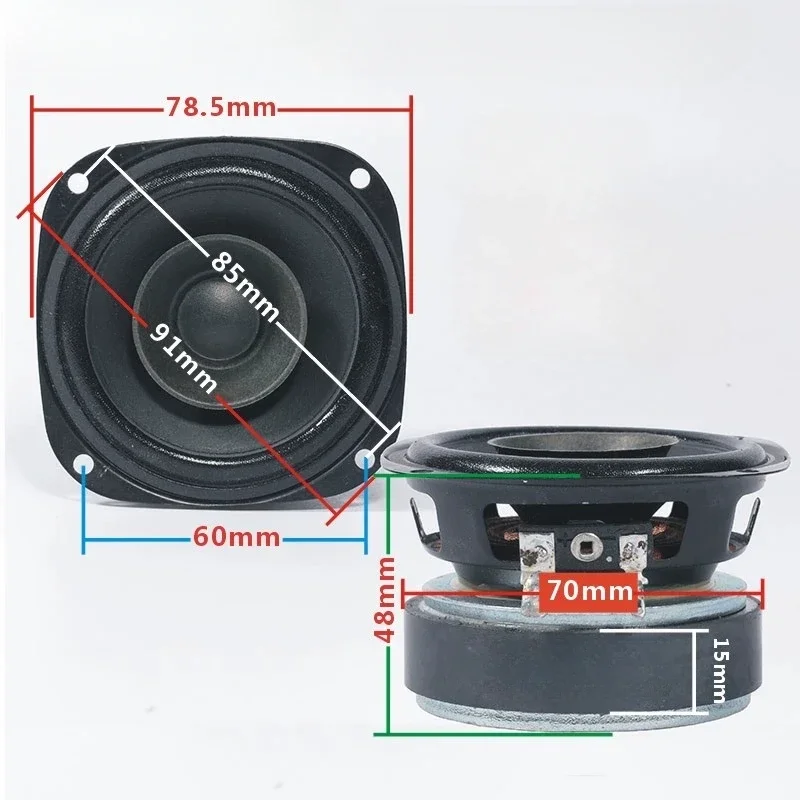 SOTAMIA 1 قطعة 3 بوصة الصوت كامل المدى وحدة مكبر الصوت 4 أوم 60 واط HIFI سطح المكتب المتكلم بلوتوث مكبر الصوت مع كوب ورقي مكبر الصوت