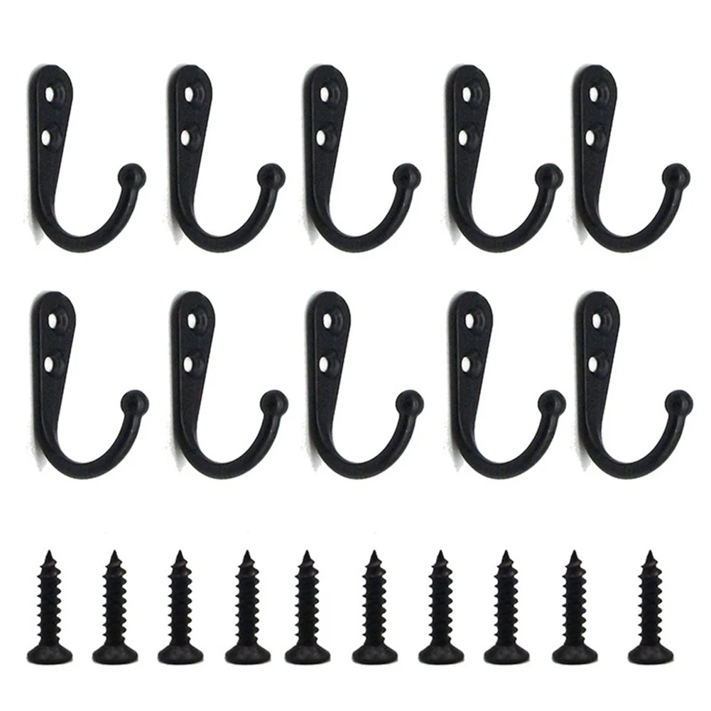 Entryway Kitchen And Garage Alloy Hook Robe Holder 10 Pcs 12.5*30*44mm Wall Hanger With 20pcs Screw Zinc Alloy