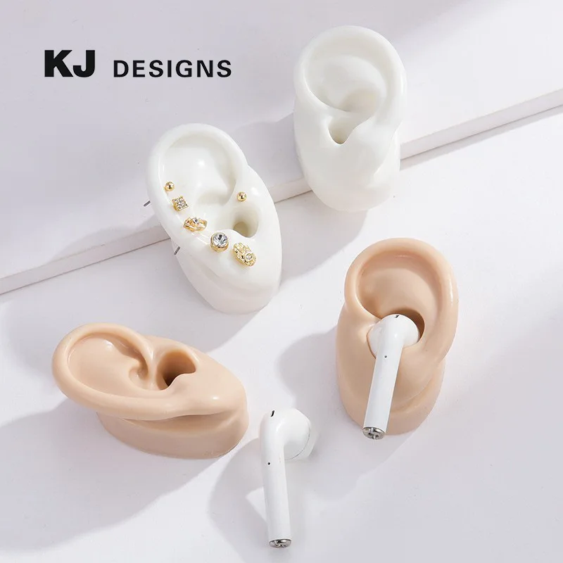 Silicone three-dimensional 3D simulation ear model props are in stock, earrings, earphones, hearing aids, display ear models