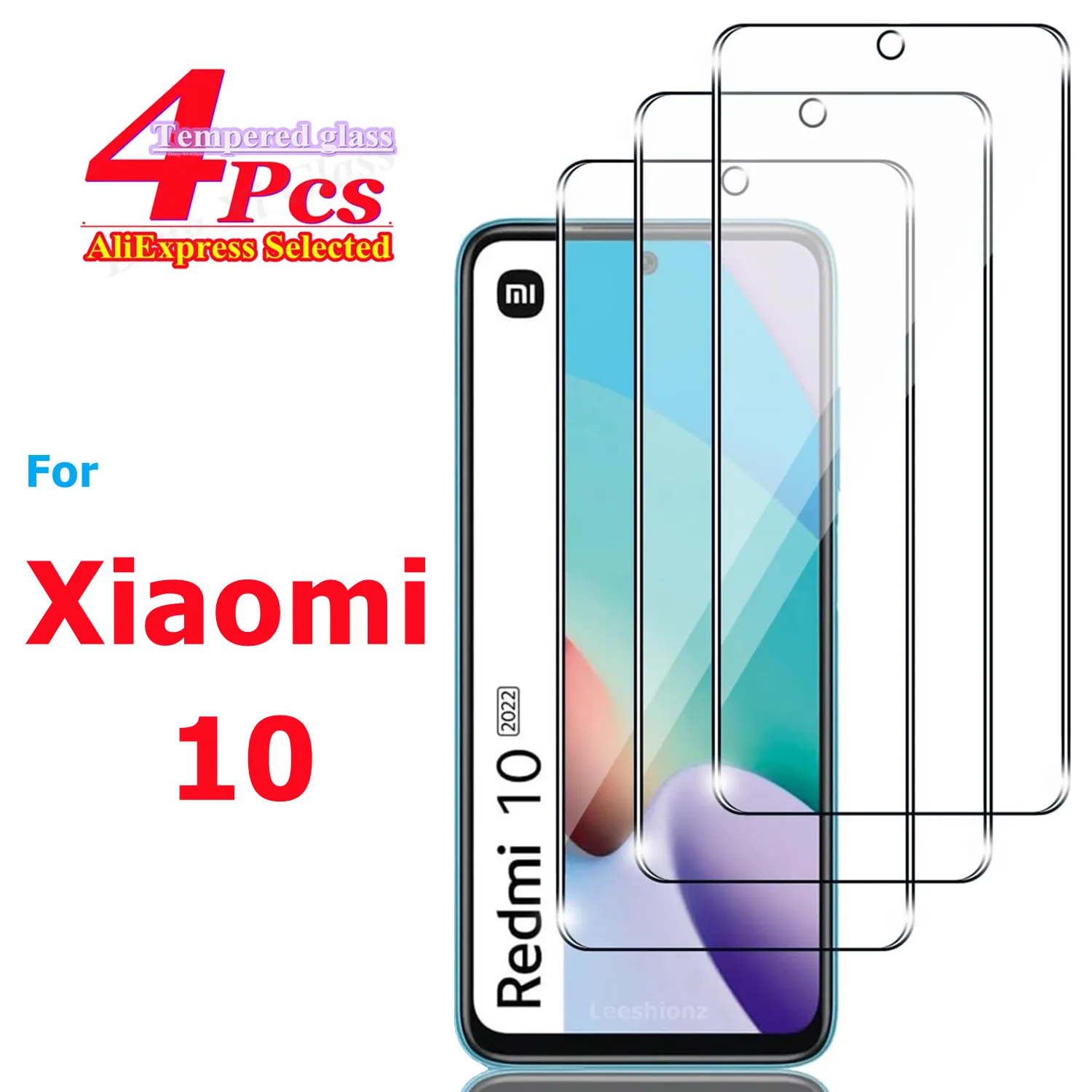 2/4 piece of glass film suitable For Xiaomi 10 4G tempered glass high-definition anti drop screen protector