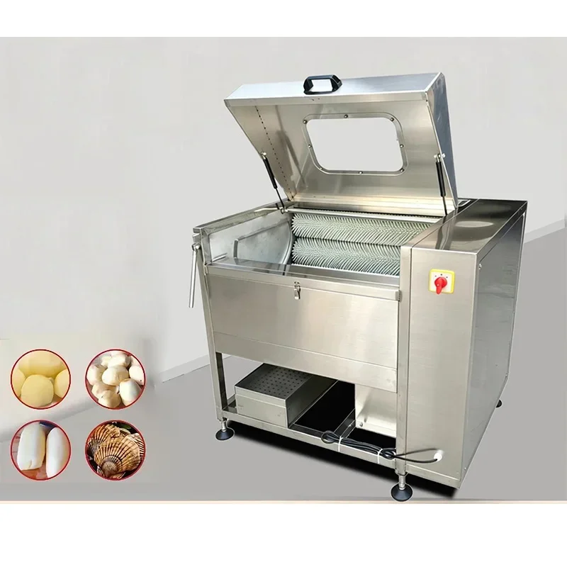 Potato Peeling and Washing Machine, Commercial Root and Tuber Vegetable Washing Machine, Stainless Steel Washing (Customized)