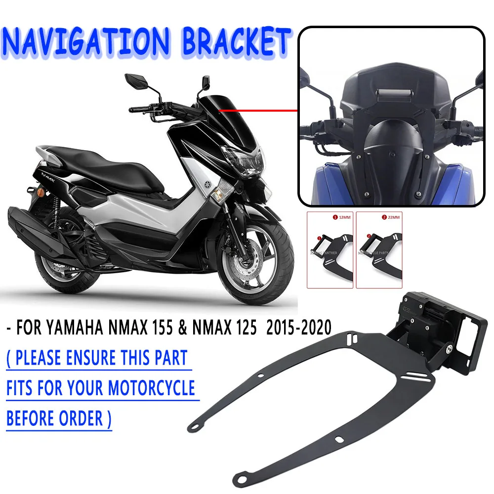 

For Yamaha NMAX 125 155 2015-2020 Motorcycle Accessory GPS Phone USB Wireless Charging Navigation Bracket Holder Mount Stand NEW
