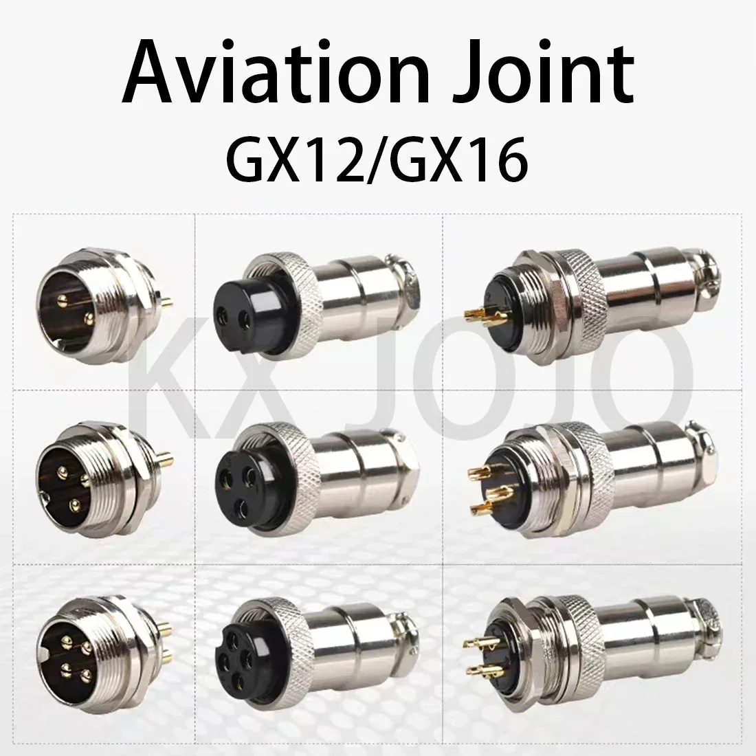 GX12/GX16 Nut Type Male & Female Electrical connector 2/3/4/5/6/7/8/9/10 Pin 12/16mm Aviation Socket Plug Wire Panel Connectors