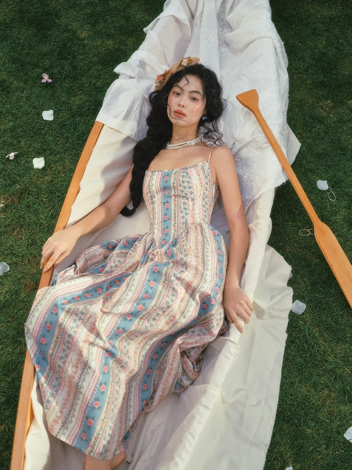 TIYIHAILEY Summer Women Dress Sleeveless Long Maxi Ladies XS-XL Vintage High Waist Printed Spaghetti Strap Camisole Dresses