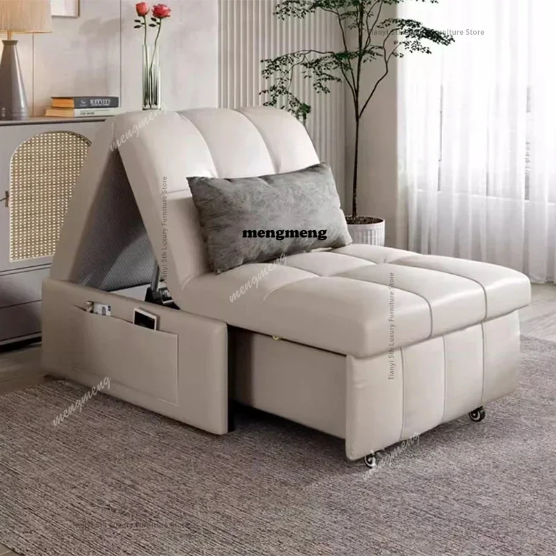 Hot sales Intelligent remote control electric sofa bed dual-purpose small apartment study multi-functional  foldable retractable