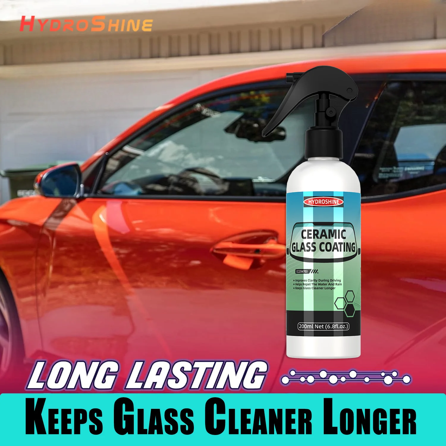 Hydroshine Ceramic Glass Coating Nano Crystal Coating Windows Polishing Liquid Glass Plated Crystal Hydrophobic Dustproof Agent