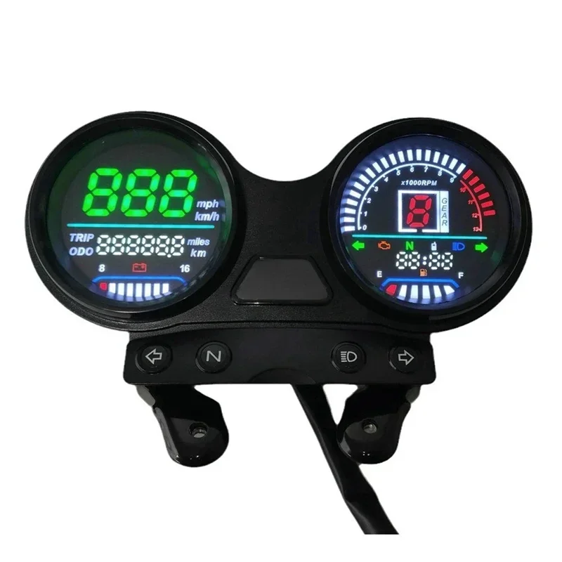 

Motorcycle Speedometer Odometer Ybr125 LED Digital RPM USB Phone Charge Waterproof Gauge Instrument with Bracket