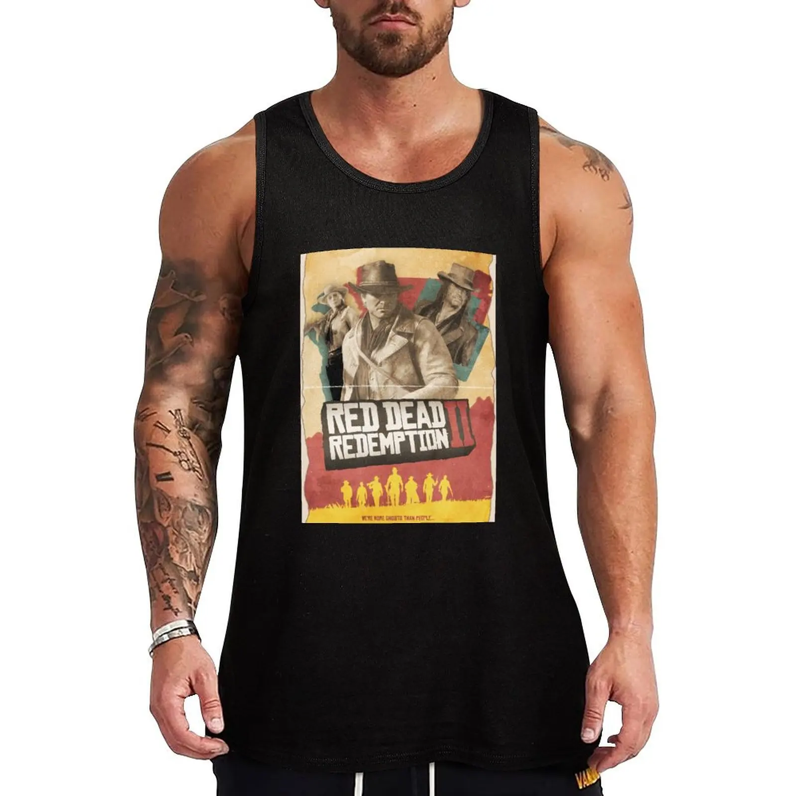 

RDR 2 Old West Movie Style Poster Tank Top Sportswear for men Sleeveless top anime t-shirts sleeveless shirt man