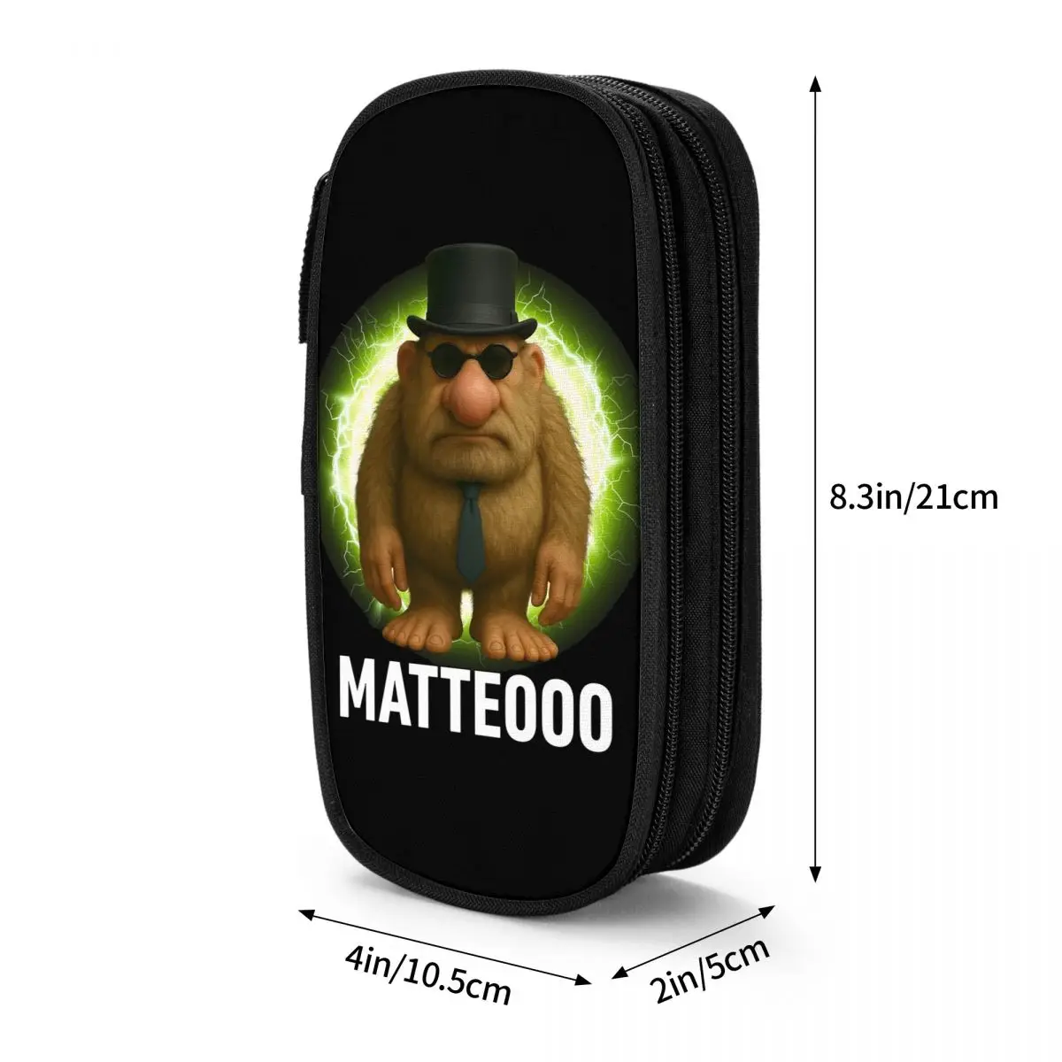 Matteo الإيطالية Brainrot Meme Mateo Brainrot Mateooo مقلمة حامل قلم حقيبة الفتيات الفتيان اللوازم المدرسية الكبيرة هدية pencelcases