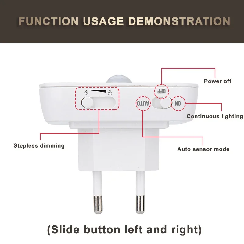 Motion Sensor LED EU/US Plug Lamps Children'S Light Wireless Night Lamp For Bedside Table Bedroom Nigh_maomaolike.com