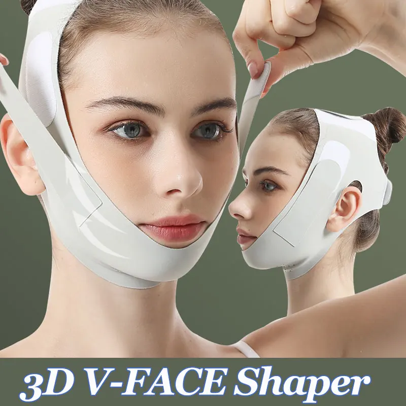 Vendaje adelgazante facial reutilizable para mujer, moldeador de cara en V, cinturón para levantar mejillas y barbilla, correa de masaje Facial, herramientas de belleza para el cuidado de la piel