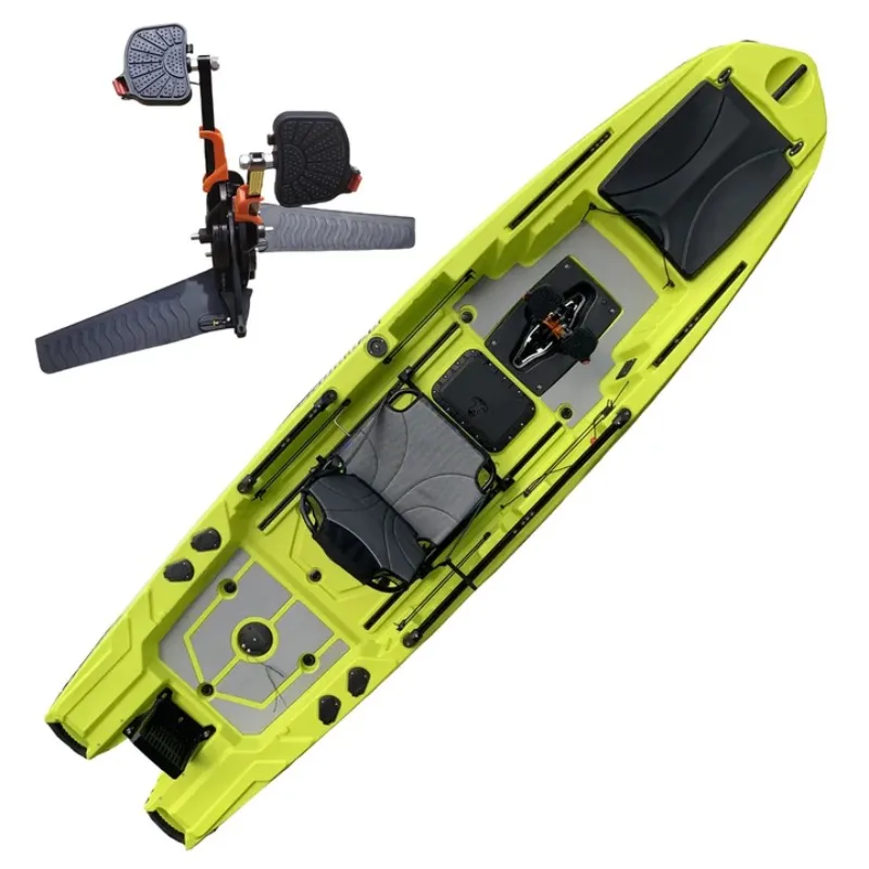 

Single wood pedal fishing boat hard bottom plastic thickened single person