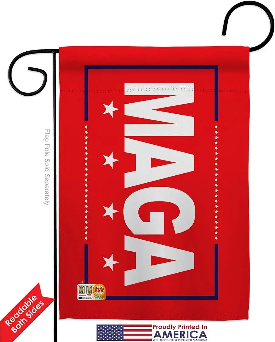 Trump MAGA Garden Flag Patriotic 2024 President Republican Party United States American Election Small Decorative Gift Yard Hous