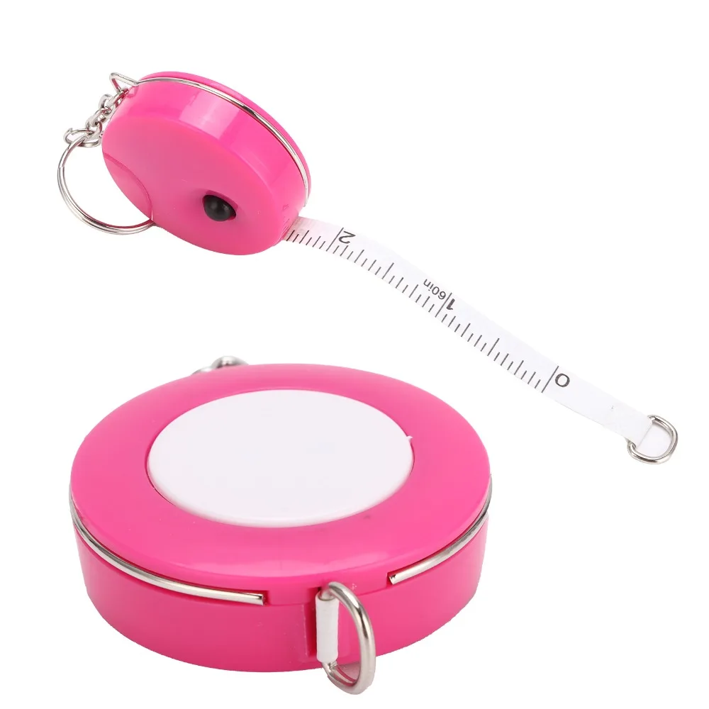 2Pcs 60-Inch 1.5 Meter Retractable Tape Measure Retractable Design Pocket Size Mini Keychain Tape Measure Soft Tape Measure