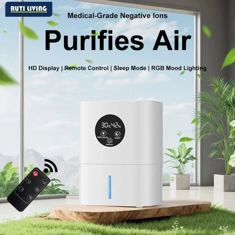 RUTI 30L Electric Dehumidifier for 105 m³ (35 m²), WiFi, Energy Saving, Automatic Restart, Laundry Drying, 24H Timer