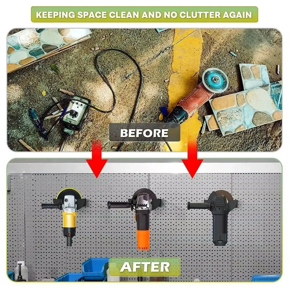 Universal Angle Grinder Stand Heavy Duty Adjustable Angle Grinder Holder Wall Mounted DIY Polisher Storage Rack