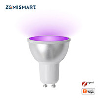 Zemismart Zigbee GU10 Smart LED Bulb 5W RGBCW Work with Tuya Smart Life App Alexa Echo Plus Google Home Voice Control