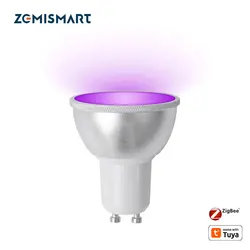 Zemismart Zigbee GU10 Smart LED Bulb 5W RGBCW Work with Tuya Smart Life App Alexa Echo Plus Google Home Voice Control