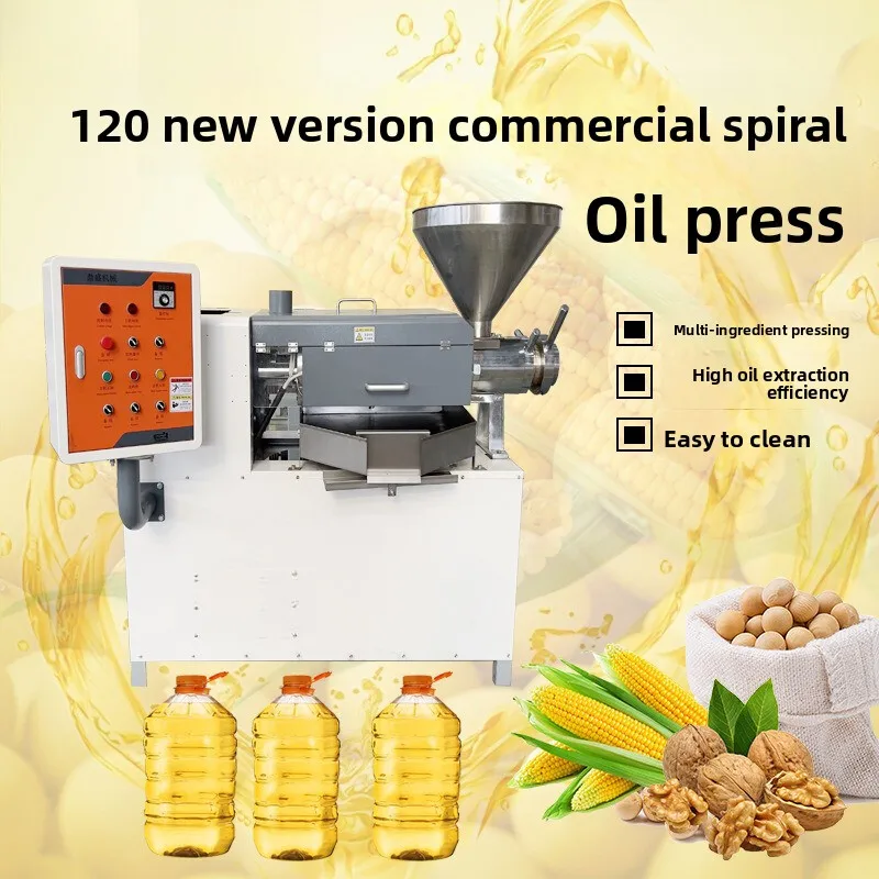 

New Version 120 Type Machine Automatic Sunflower Seed Peanut Rapeseed Beans Multi-Function Oil Press
