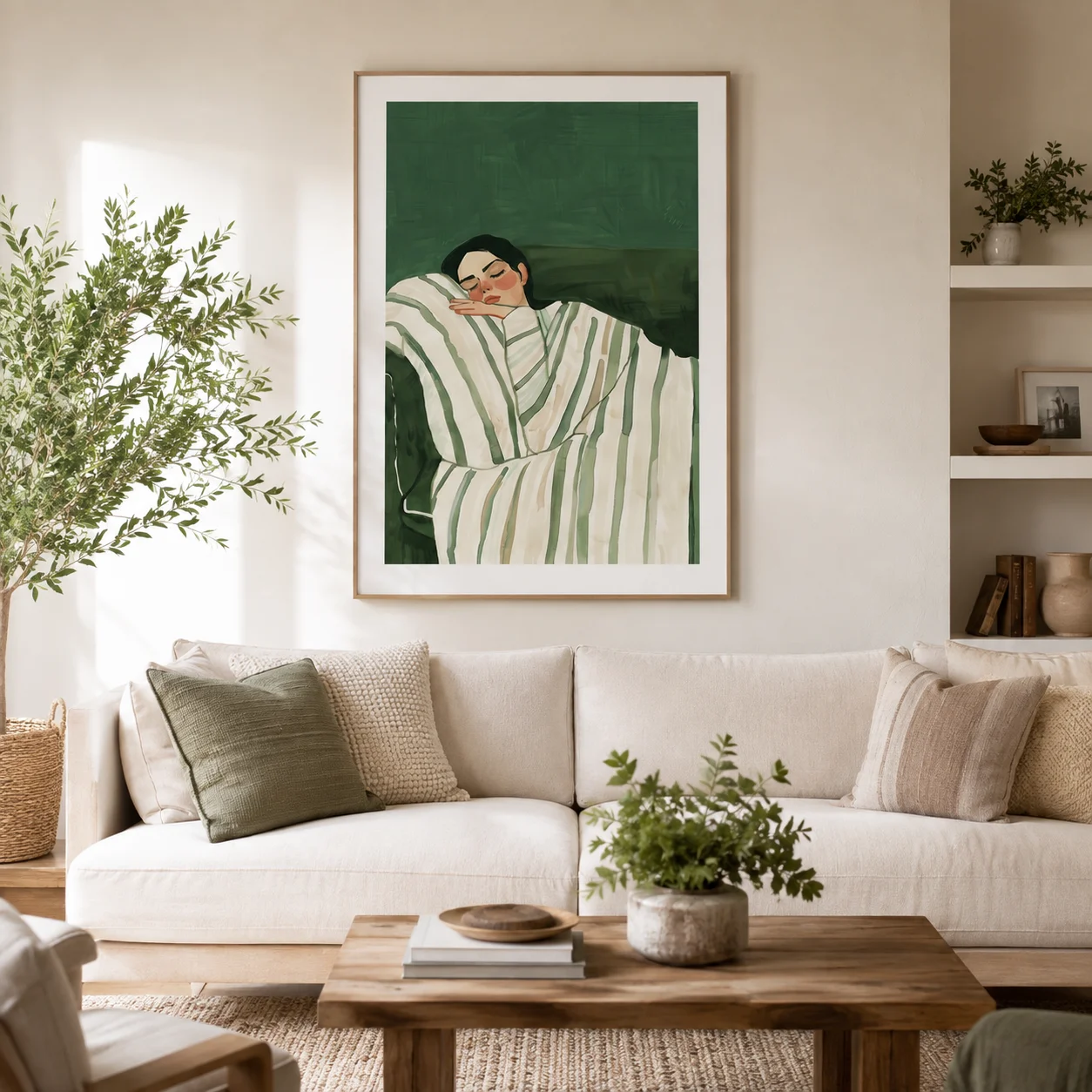 Dreaming In Green Poster,Canva - Home Decor Green 评论和价格