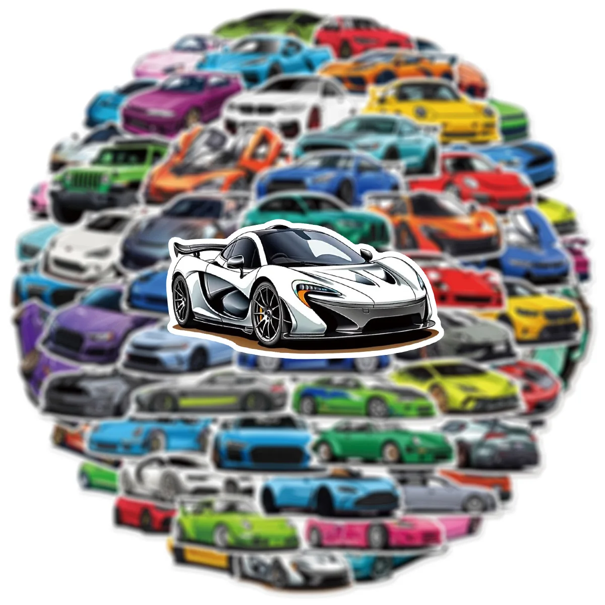 50/100 PCSRacing سيارة الكرتون القرطاسية الكتابة على الجدران ملصقات أكواب مياه الزخرفية سكوتر الأمتعة ملصقات مقاومة للماء