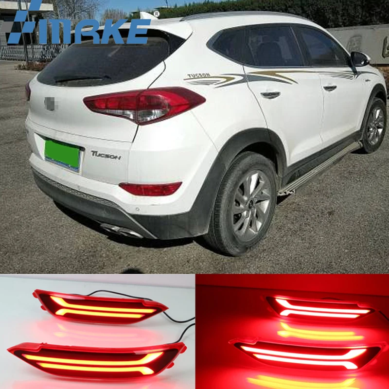 

Автомобильный светодиодный задний фонарь для Hyundai Tucson 2015 2016 2017 2018, отражатель заднего бампера, противотуманная фара, стоп-сигнал