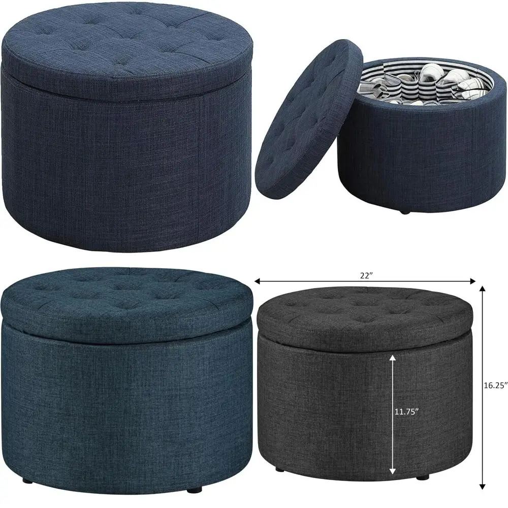 

Convenience Concepts Designs4Comfort Круглый пуфик для хранения обуви