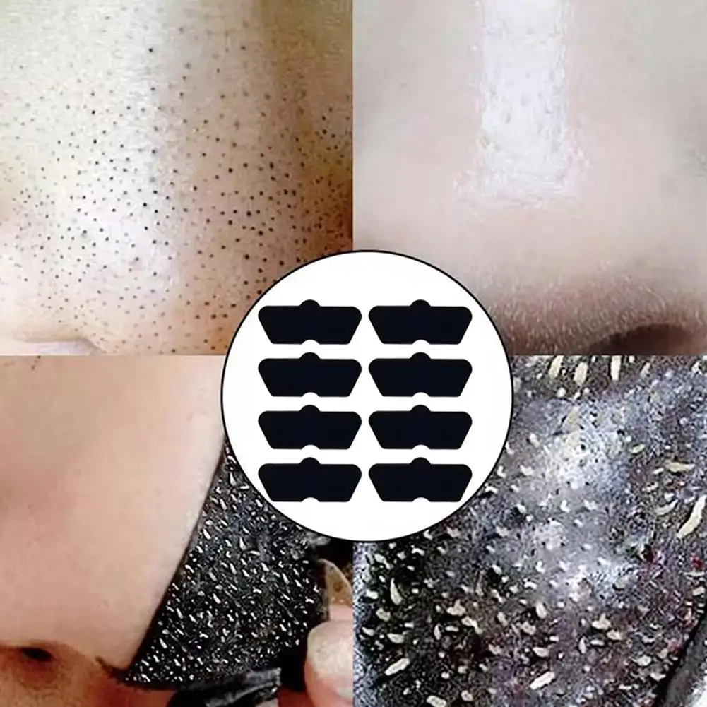 10Pcs Bamboo Carbon Nose Blackhead Remover Mask Nasal Strips Black Head Peel Off Sticker Face Acne Whitehead Pore Clean Patch