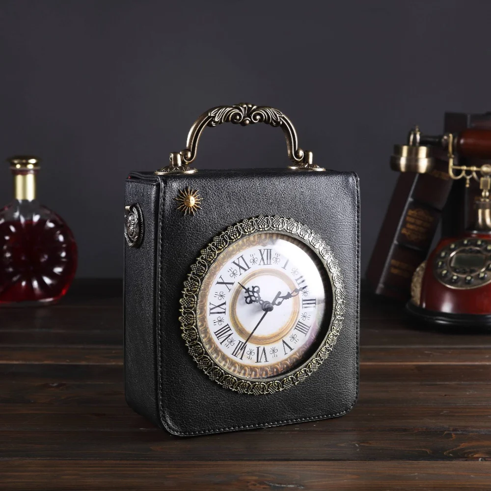 

Fashionable and personalized retro Roman ancient clock diagonal cross bag, creative three-dimensional design handbag