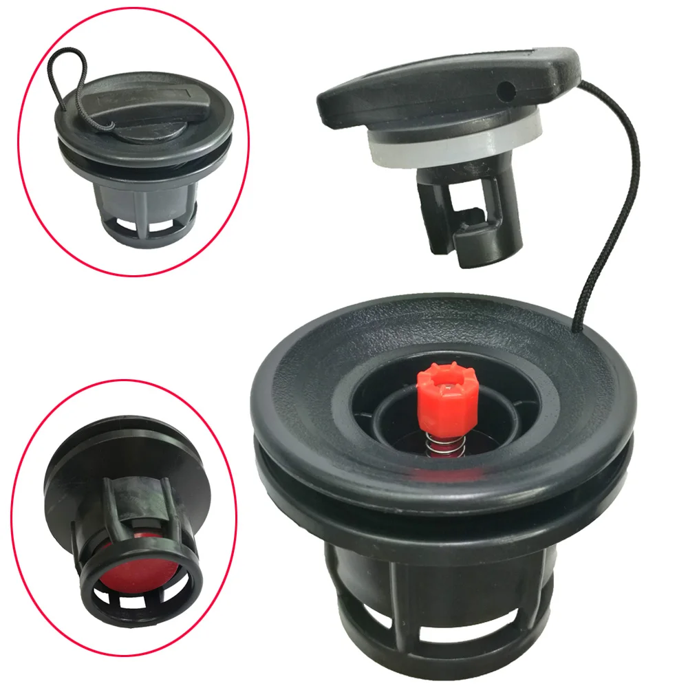 PVC Air Nozzle Valve 8 Groove Air Valve Caps for Inflatable Rubber Dinghy Raft Pool Fishing Boat