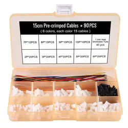 JST 1.25mm Connectors Socket and Plug with Pre-Crimped Cables Compatible with JST Molex PicoBlade 1.25mm Pitch Connector for Pix