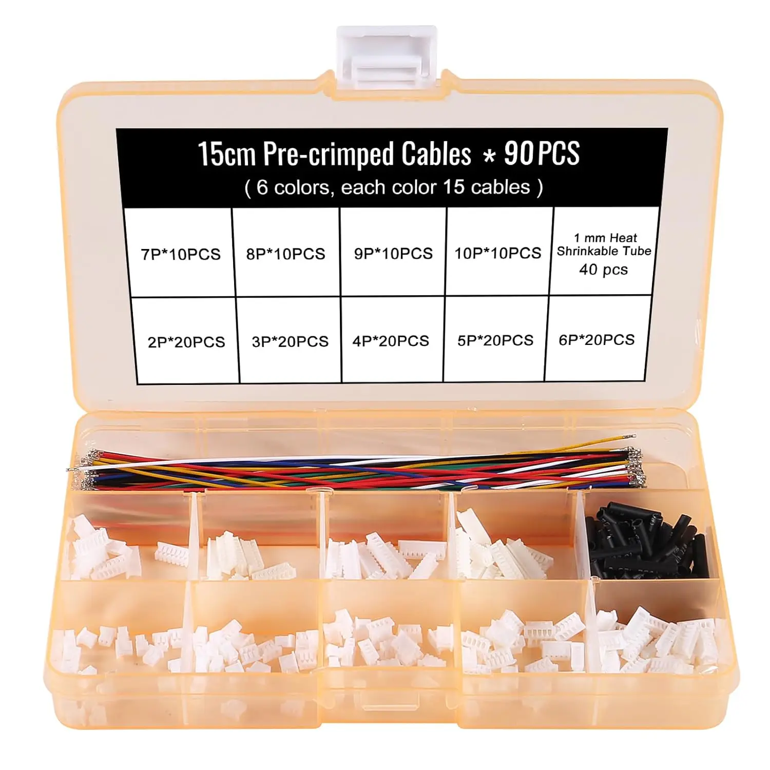 JST 1.25mm Connectors Socket and Plug with Pre-Crimped Cables Compatible with JST Molex PicoBlade 1.25mm Pitch Connector for Pix