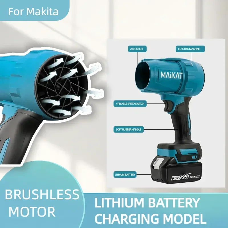 

HOT 30000RPM Makita Original Violent Blower Turbo Jet Fan 18V Electric Air Duster Wind Speed Turbo Rechargeable Cleanin Tool