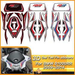 Transparent 3D Gel Motorcycle Rear Fairing fuel tank moto body protection sticker decals kit For BMW S1000RR S1000 RR 2009-2014