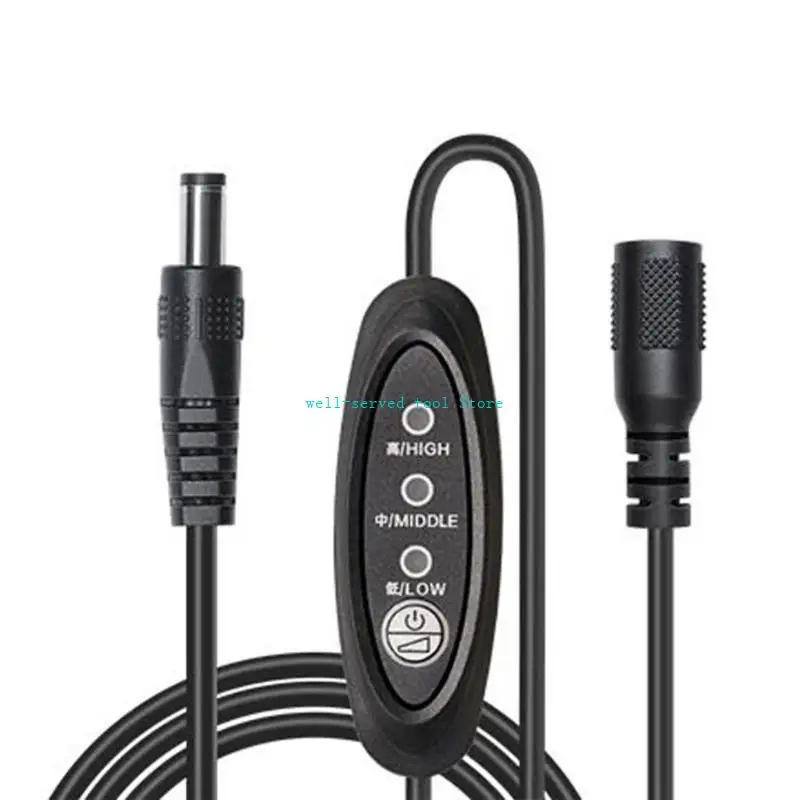 G88A Motor Speed Controller 5V 5.5x2.1mm 3 Gear Variable Speed Controller Fan Speed Controller for Electric Motor